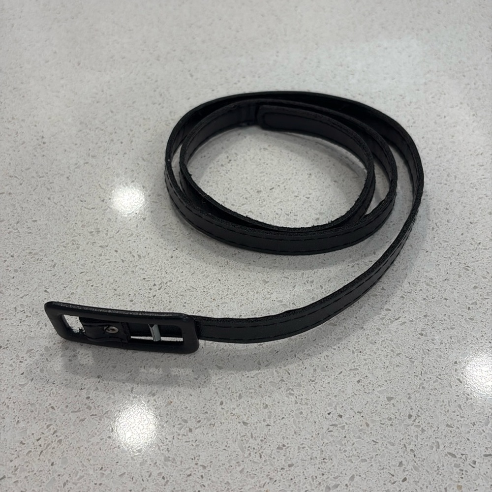 Skinny black belt